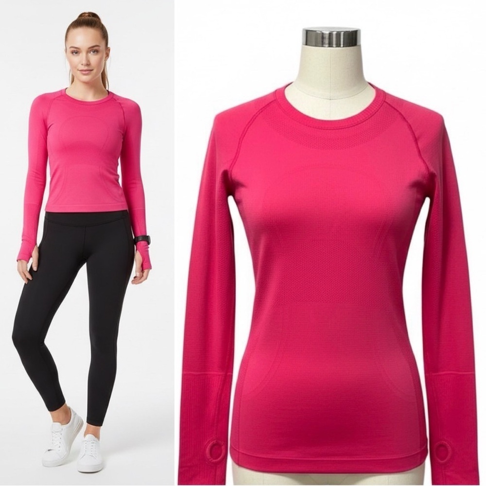 Lululemon | NWOT Fuchsia Seamless Long Sleeve Running Top (size 2)
